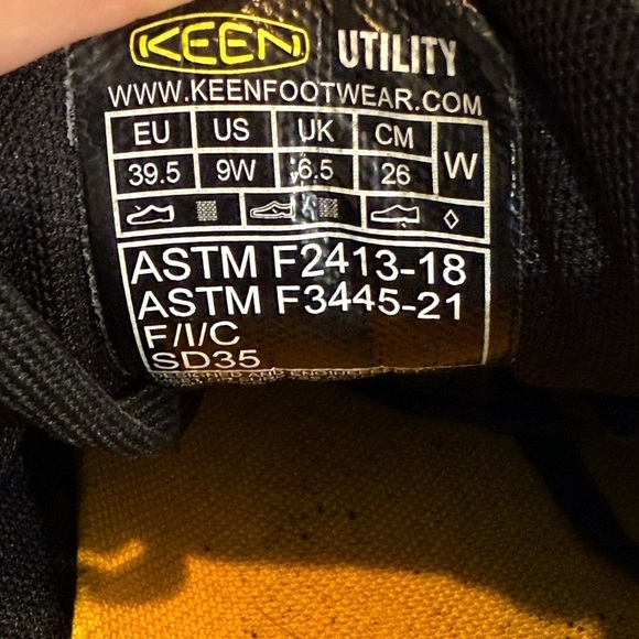 Men’s KEEN Sparta II Work shoes- aluminum toe. Size 9W - Picture 9 of 11